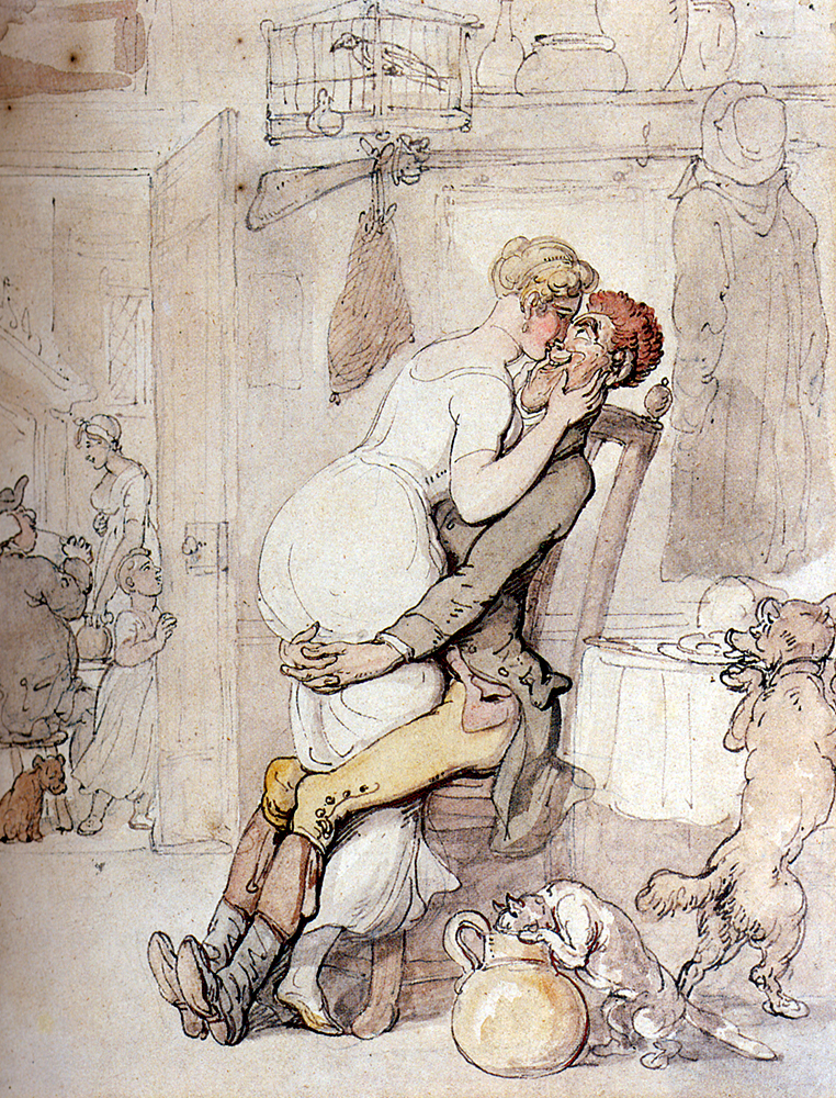 A Kiss In The Kitchen by Thomas Rowlandson